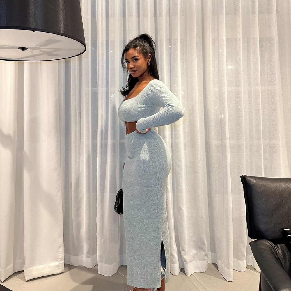 Oh Polly 2-piece cozy skirt set